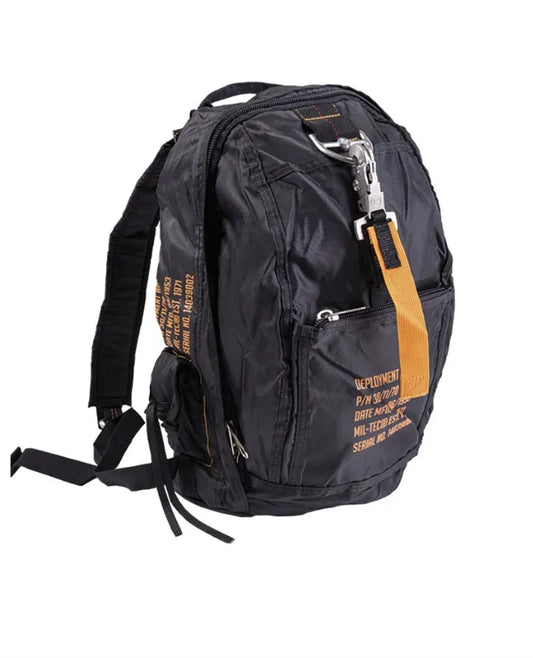 Rucsac Negru 'Deployment Bag 6' – Compact, Tactic-Urban, 100% Nylon, Design Versatil pentru Oraș sau Școală