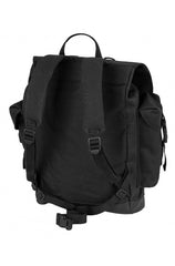 Rucsac Negru German „Mountain” – 25L, Stil Militar Clasic cu Bază Ranforsată și Fixări D-Ring