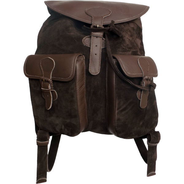 Rucsac Piele ARROW INT. - Design Clasic, 2 Buzunare Externe - 1
