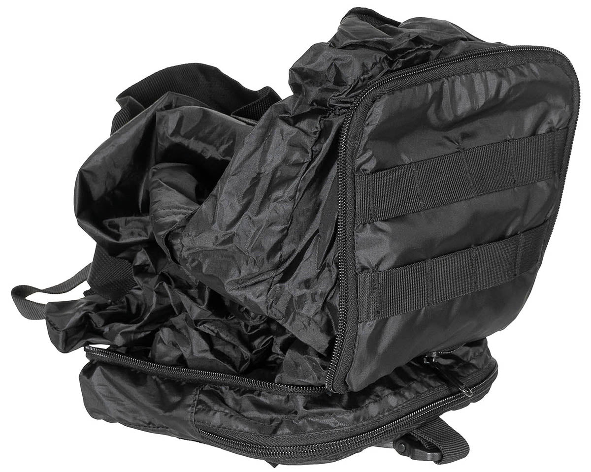 Rucsac Pliabil Negru FoxOutdoor - Compartiment principal, Sistem Molle