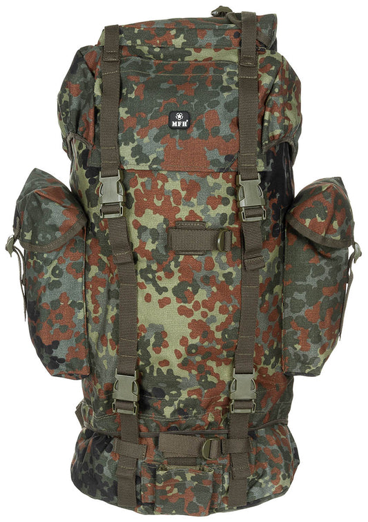 Rucsac tactic BW Kampfrucksack 65L Camo BW MFH - 65 Litri, Bretele căptușite