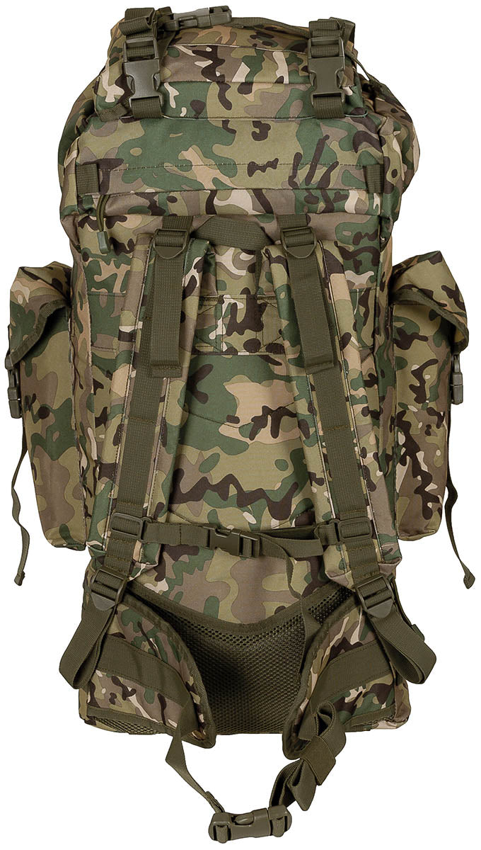 Rucsac Tactic BW MOLLE 65l Camo Operațional MFH - 65 litri, Cadru Aluminiu