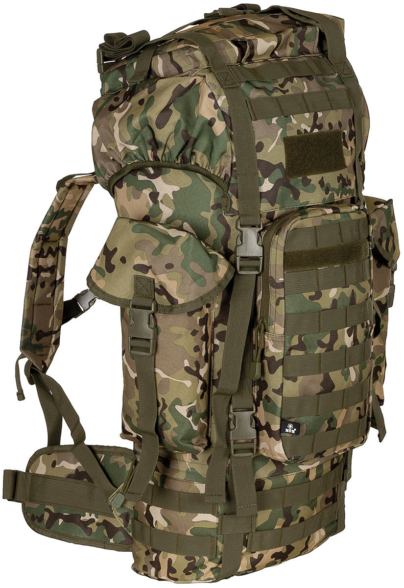 Rucsac Tactic BW MOLLE 65l Camo Operațional MFH - 65 litri, Cadru Aluminiu