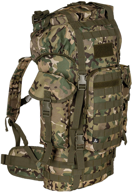 Rucsac Tactic BW MOLLE 65l Camo Operațional MFH - 65 litri, Cadru Aluminiu