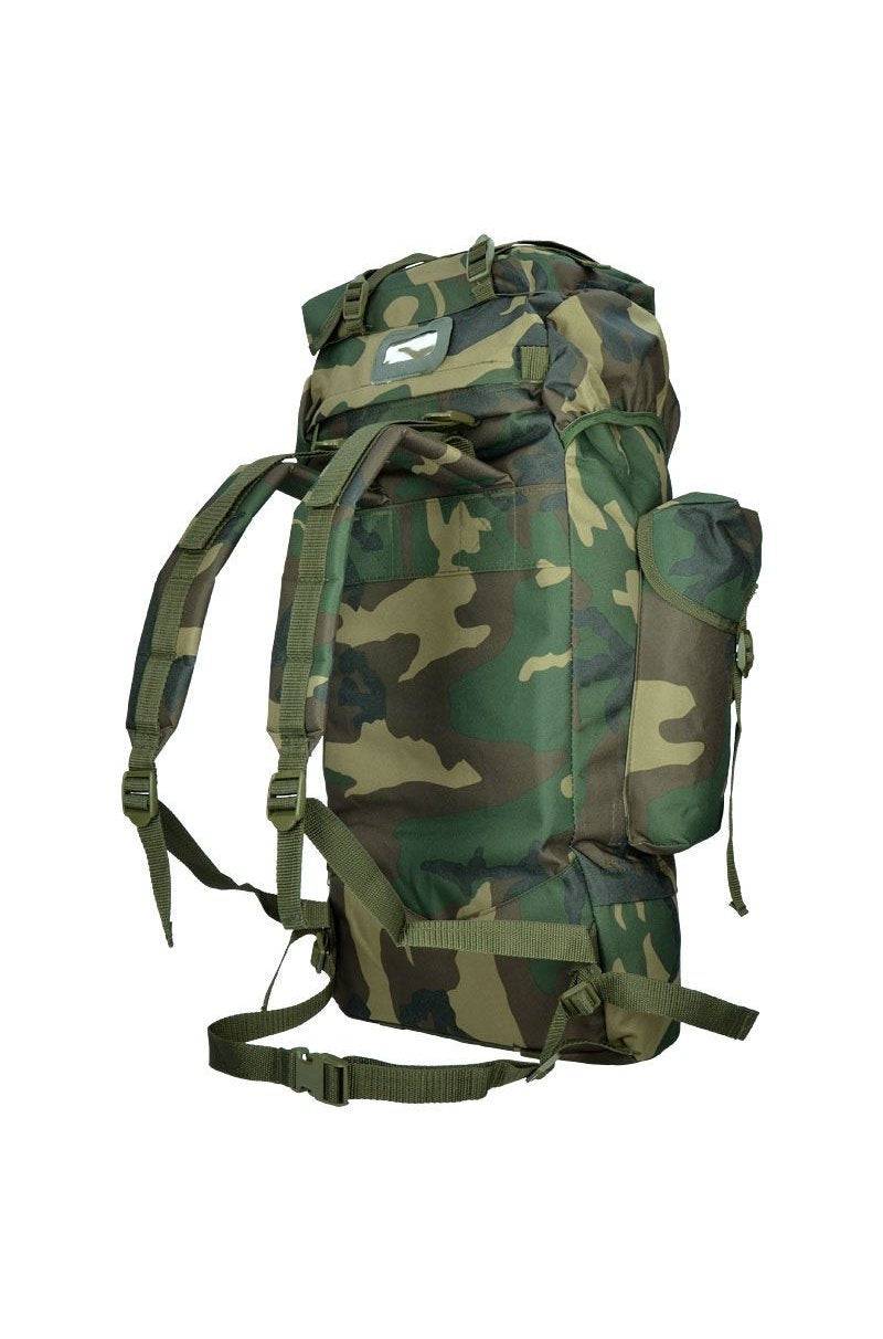Rucsac Tactic German Woodland – 65L, Model Economic Inspirat din Echipamentele de Luptă