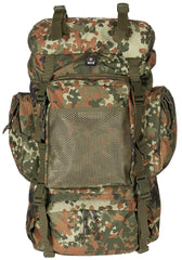 Rucsac Tactic Mare Flecktarn MFH - Curele Captușite, Cadru Aluminiu