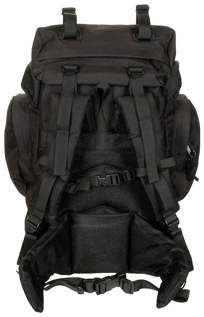 Rucsac Tactic Mare Negru MFH - Bretele Ajustabile, Cadru Aluminiu