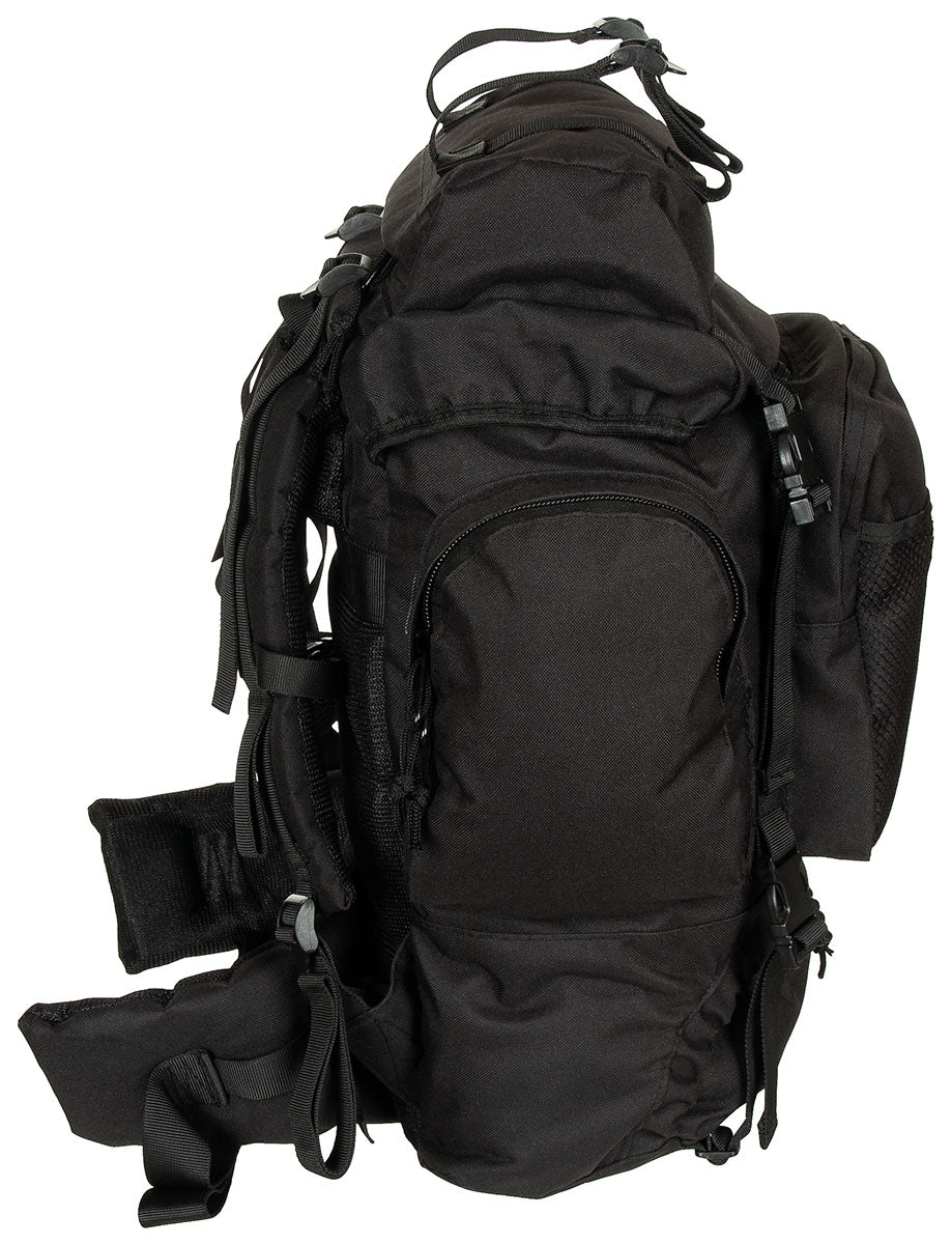 Rucsac Tactic Mare Negru MFH - Bretele Ajustabile, Cadru Aluminiu
