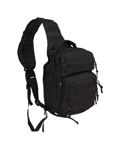 Rucsac Tactic Mil-Tec One Strap Assault Small – 10 L, MOLLE, Negru