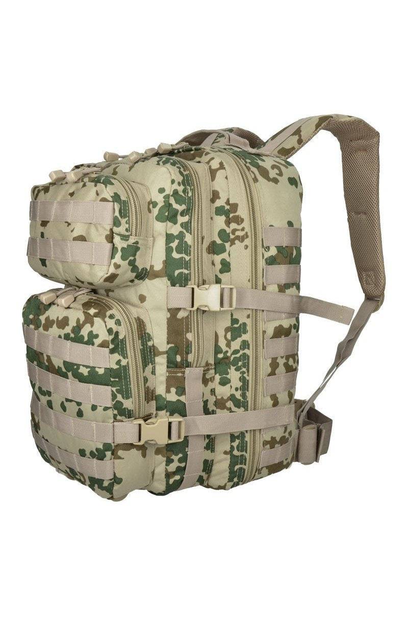 Rucsac Tactic Mil-Tec US Assault Large – vedere laterală, curele de compresie