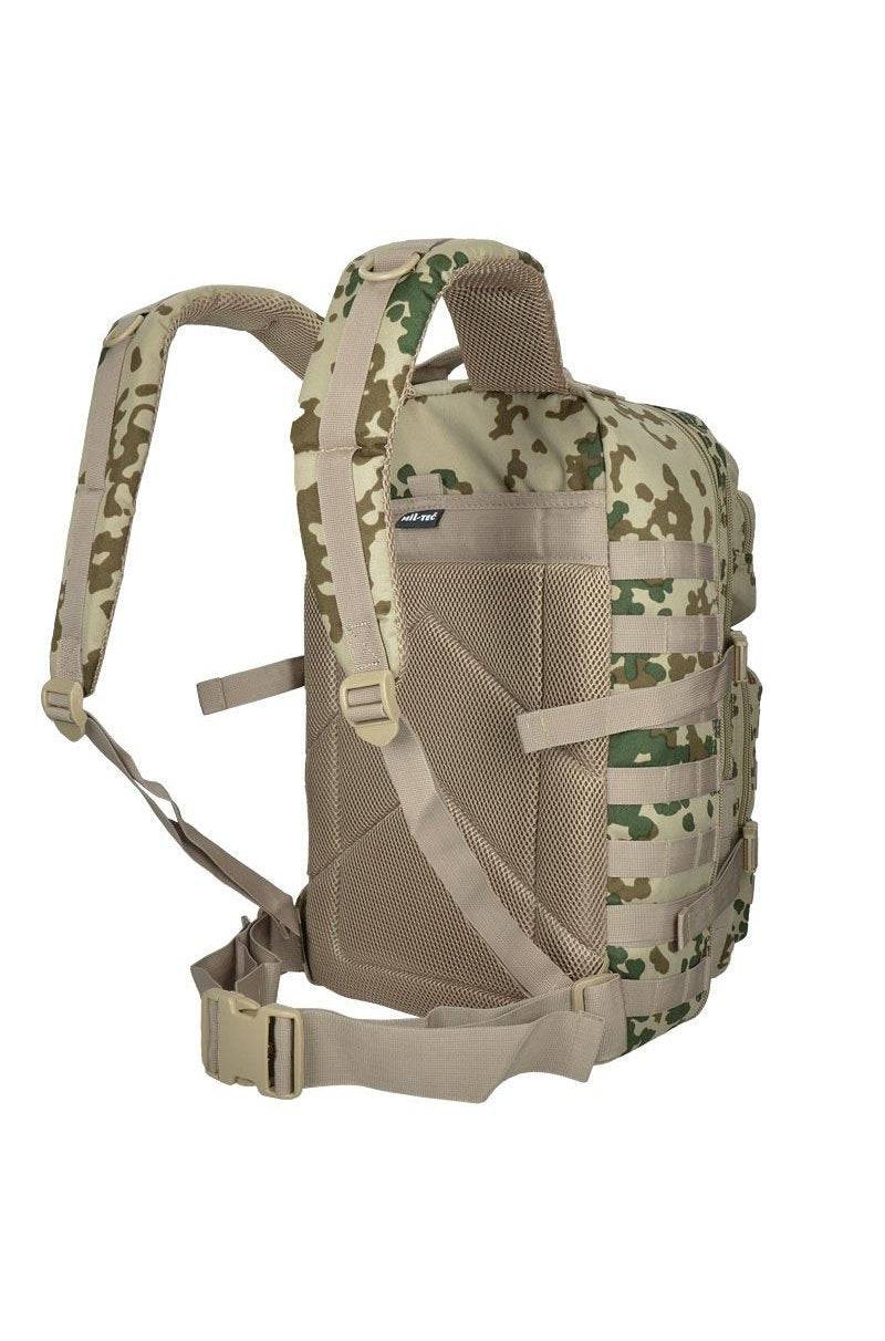 Rucsac Tactic Mil-Tec US Assault Large – vedere din spate, bretele căptușite