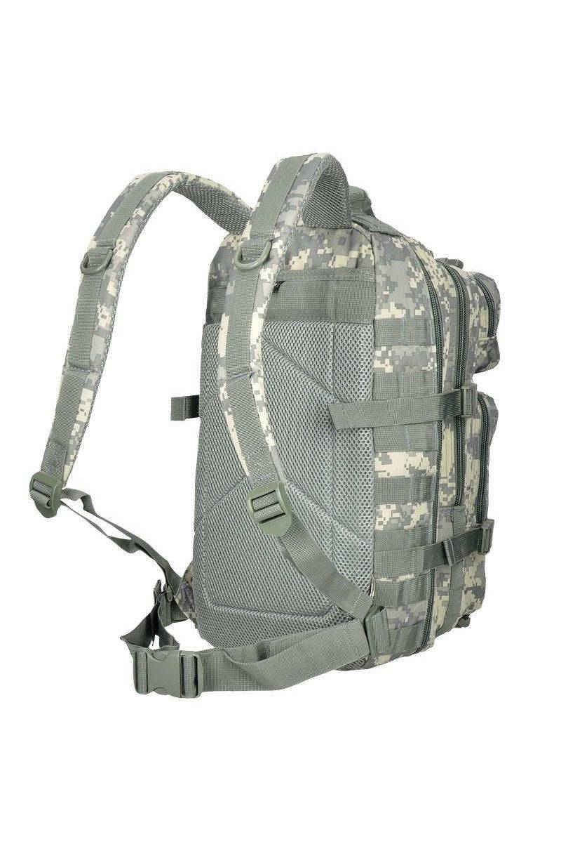 Rucsac Tactic Mil-Tec US Assault Small – vedere din spate trei-sferturi