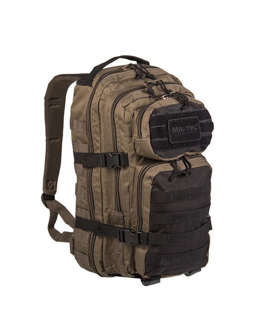 Rucsac Tactic Mil-Tec US Assault Small – 20 L, MOLLE, Ranger Green/Negru