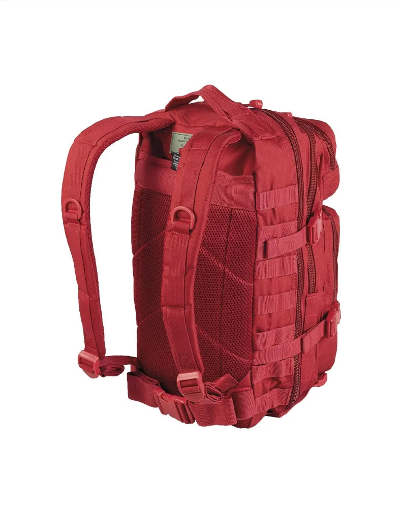 Rucsac Tactic Mil-Tec US Assault Small – vedere din spate cu bretele și panou dorsal