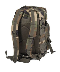 Rucsac Tactic Mil-Tec US Assault Small – vedere din spate, bretele și panou dorsal