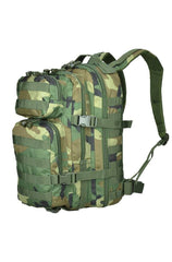 Rucsac Tactic Mil-Tec US Assault Small – vedere laterală, curele de compresie