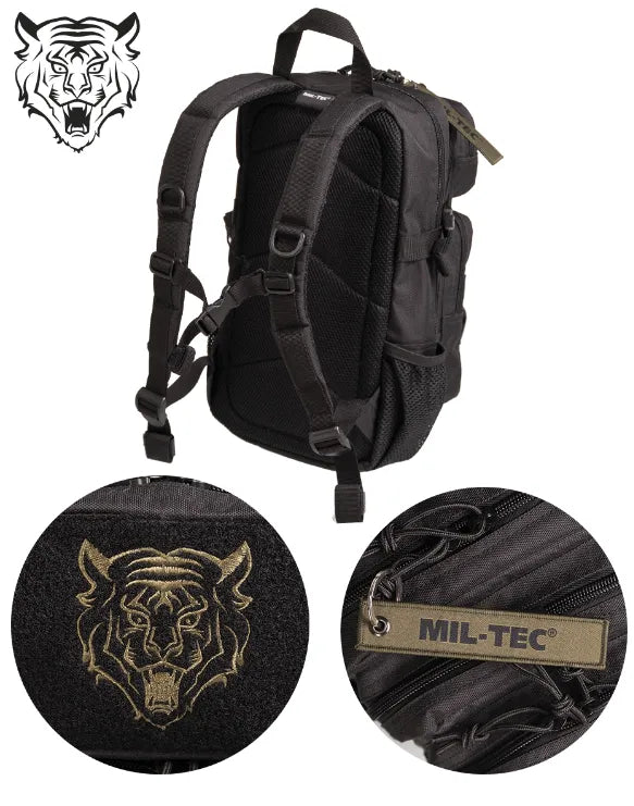 Rucsac Tactic pentru Copii US Assault Kids Negru – 14L, Compact, Rezistent și Funcțional