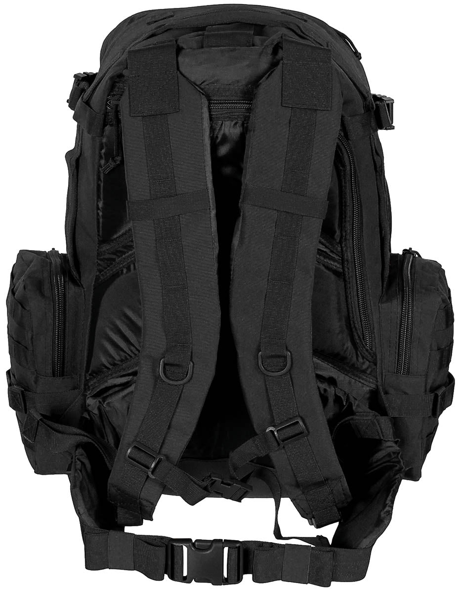 Rucsac "Tactical-Modular" Ital. Negru MFH - Spate capitonat, Bretele ajustabile