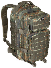 Rucsac US Assault I BW Flecktarn MFH - Bretele ajustabile, Compartiment hidratare