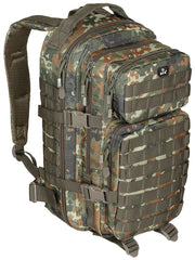 Rucsac US Assault I BW Flecktarn MFH - Bretele ajustabile, Compartiment hidratare