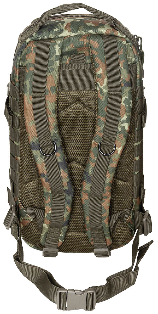 Rucsac US Assault I BW Flecktarn MFH - Bretele ajustabile, Compartiment hidratare