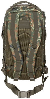 Rucsac US Assault I BW Flecktarn MFH - Bretele ajustabile, Compartiment hidratare
