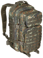 Rucsac US Assault I BW Flecktarn MFH - Bretele ajustabile, Compartiment hidratare