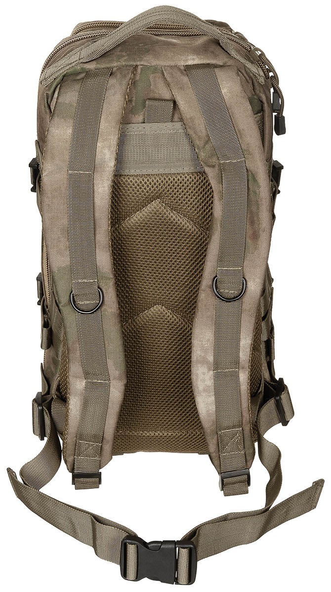 Rucsac US Assault I HDT-camo FG MFH - Bretele căptușite, Compatibil Sistem Hidratare