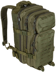 Rucsac US Assault I "Laser" Oliv MFH - Bretele Căptușite, Sistem Hidratare
