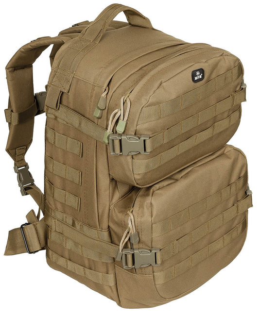 Rucsac US Assault II Coyote Tan MFH - Bretele Ajustabile, Spate Aerisit