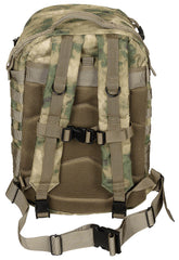 Rucsac US Assault II HDT-camo FG MFH - Bretele căptușite, Spate ventilat