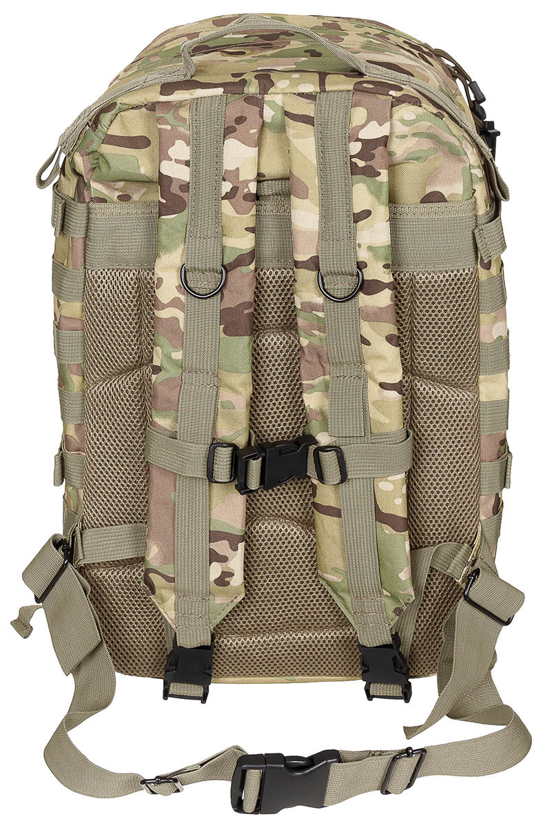 Rucsac US Assault II Operation Camo MFH - Bretele ajustabile, Spate ventilat