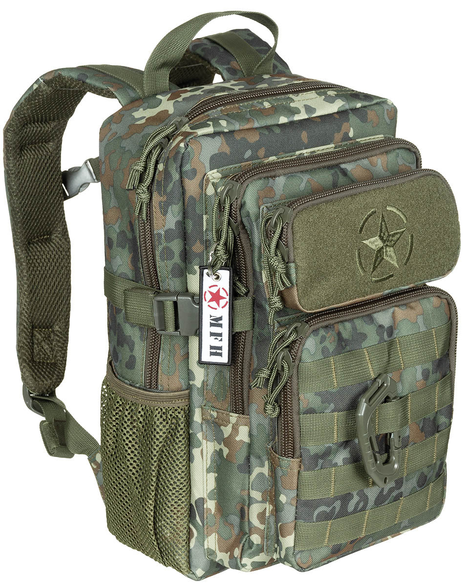 Rucsac US Assault "Youngster" BW Camo MFH - Bretele căptușite, Spate respirabil