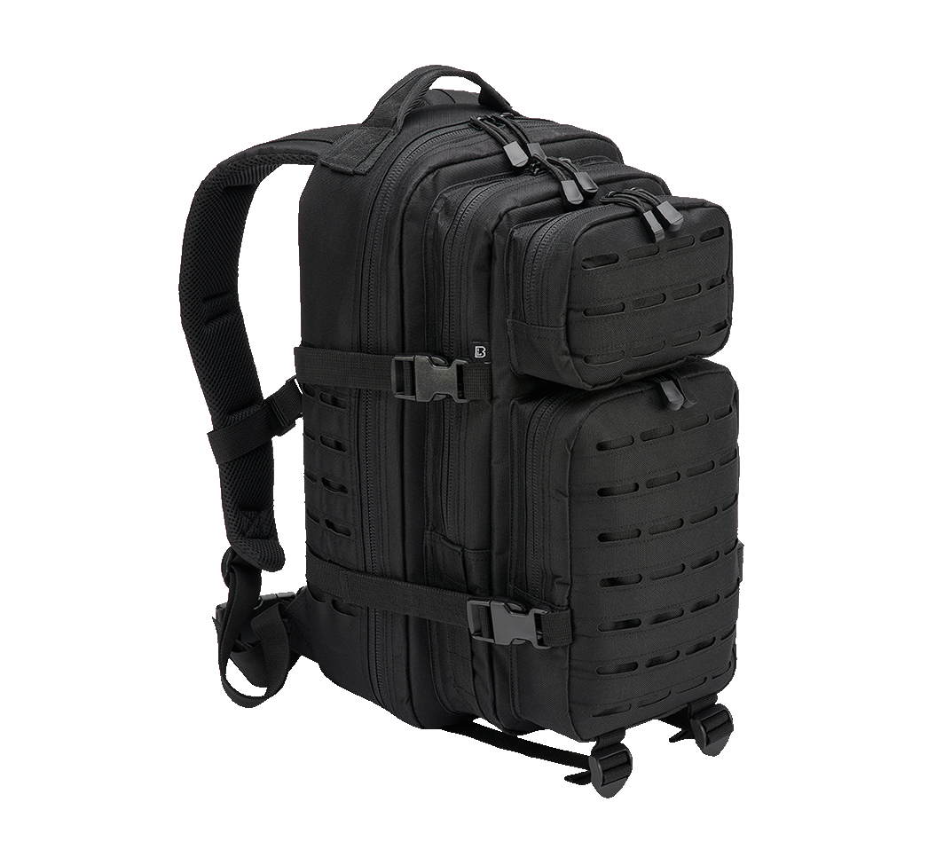 Rucsac US Cooper Lasercut Medium Negru Brandit - Versatilitate Tactică