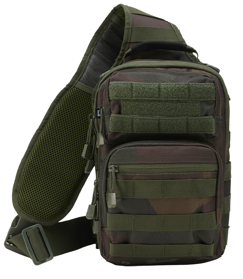 Rucsac US Cooper Sling Pack Medium Dark Woodland Brandit - Versatilitate Tactică