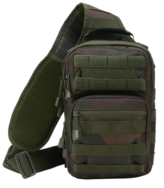 Rucsac US Cooper Sling Pack Medium Dark Woodland Brandit - Versatilitate Tactică