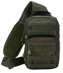 Rucsac US Cooper Sling Pack Medium Dark Woodland Brandit - Versatilitate Tactică
