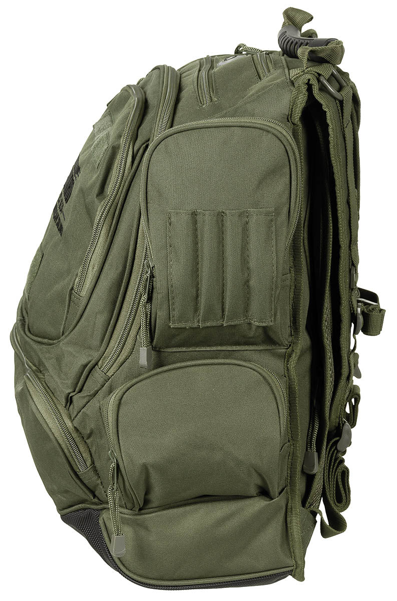 Rucsac US 'NATIONAL GUARD' Oliv MFHProfessional - Buzunar Telefon, Port Căști