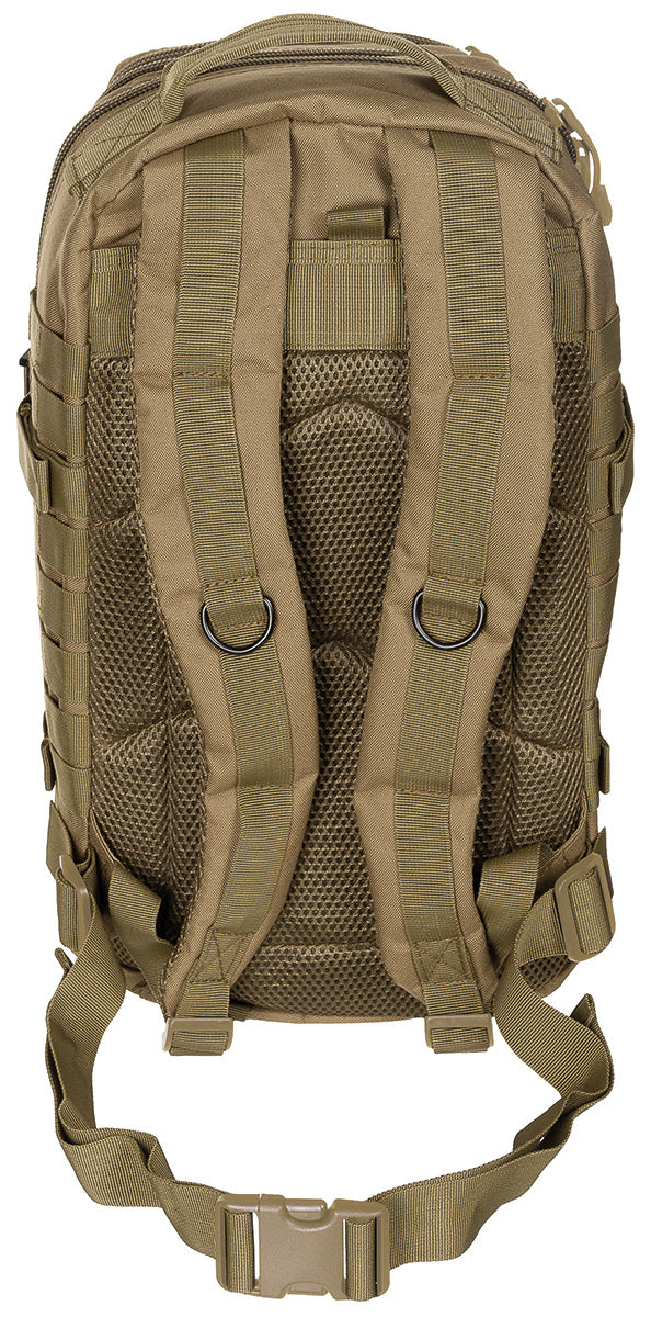 Rucsac US Rucksack Assault I Coyote Tan MFH - Bretele Căptușite, Compatibil Hidratare