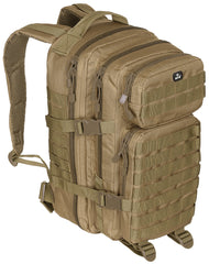 Rucsac US Rucksack Assault I Coyote Tan MFH - Bretele Căptușite, Compatibil Hidratare