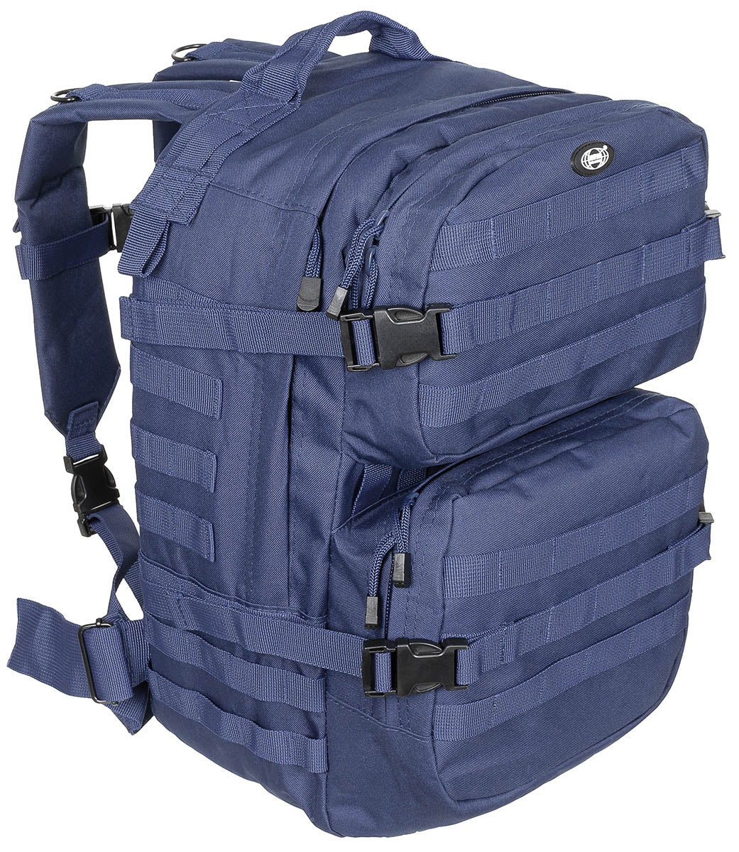 Rucsac US Rucksack Assault II Albastru MFH - Bretele ajustabile, Spate respirabil