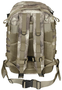 Rucsac US Rucksack Assault II HDT-camo MFH - Bretele căptușite, Spate ventilat