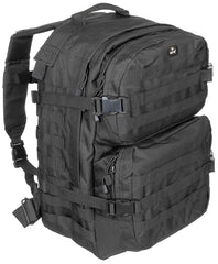 Rucsac US Rucksack Assault II Negru MFH - Bretele Ergonomice, Compatibil Hidratare