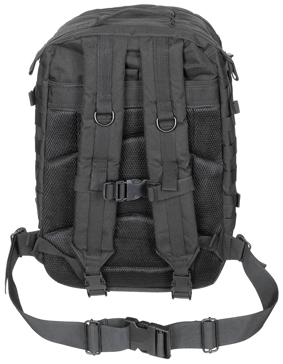 Rucsac US Rucksack Assault II Negru MFH - Bretele Ergonomice, Compatibil Hidratare