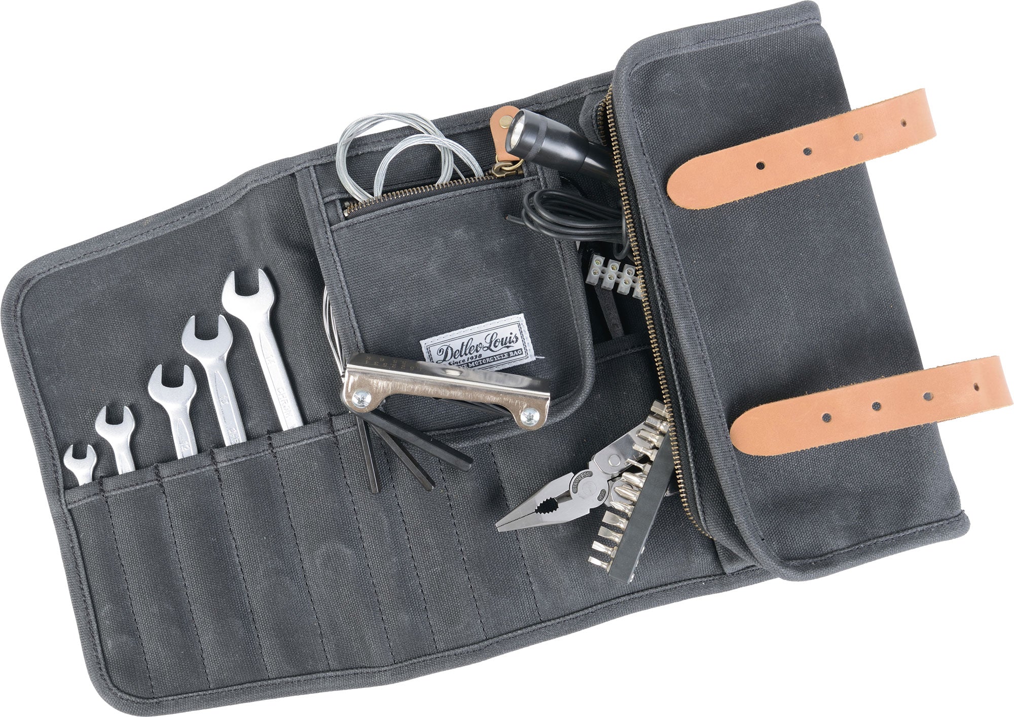Rulou scule Vintage Canvas Louis - Organizare stilată moto