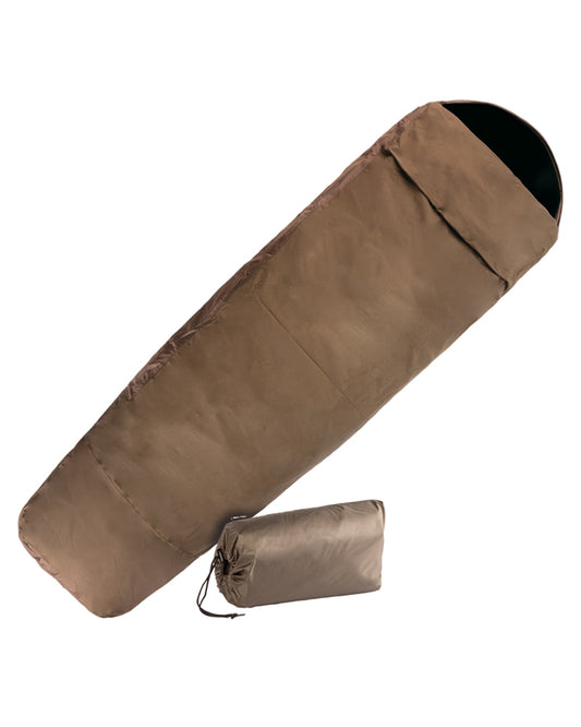Sac Bivuac Mil-Tec Laminat 3 Straturi – 5.000 mm, 225 x 85 cm, Coyote