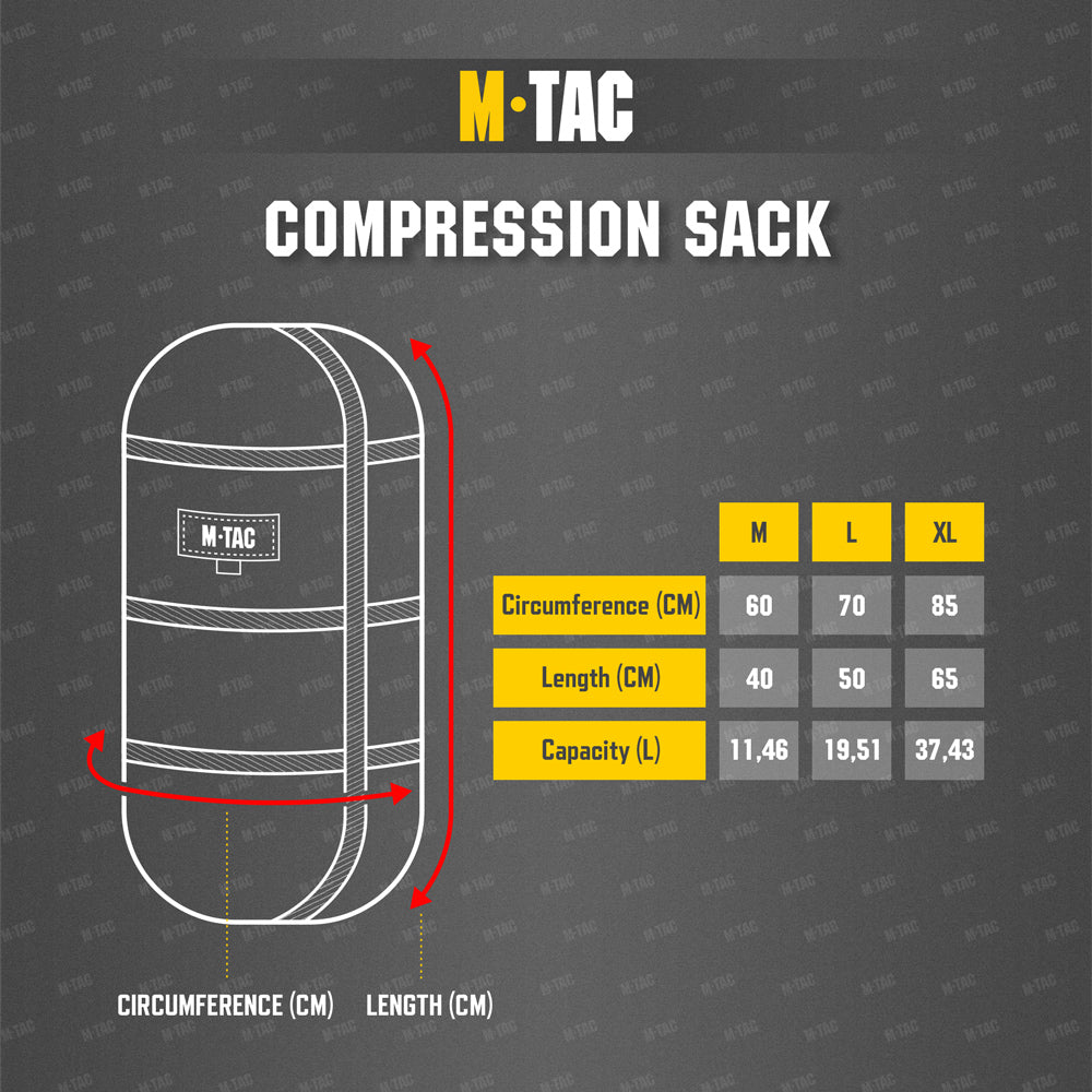 Sac Compresie M-Tac Medium - Negru, Impermeabil