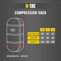 Sac Compresie M-Tac Medium - Negru, Impermeabil