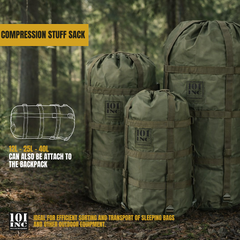 Sac Compresie Medium 25L Verde - Compactare Maximă, Protecție Uscată