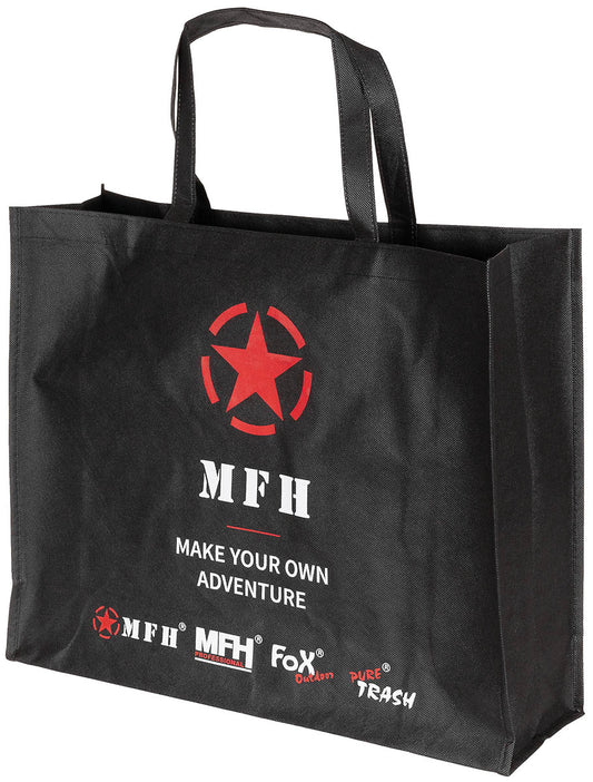 Sac Cumpărături Imprimat Negru - 50x40x15cm, Durabil